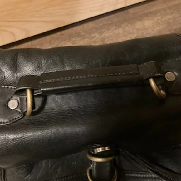 FRYE Black Leather Back Pack - Picture 6 of 12
